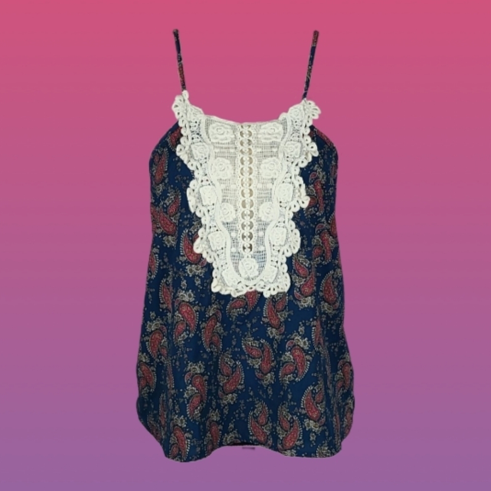 Lace Paisley Camisole Top